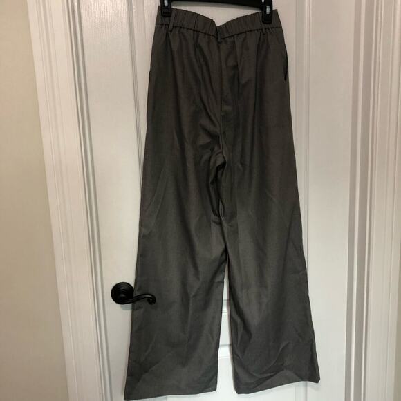Commense Women's Oversized High Waisted Pleated Front Trousers Pants Gray Small - Picture 12 of 13